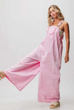 BiBi Lace Edge Detail Wide Leg Overall - Trendsi - Flyclothing LLC