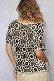 POL Openwork Short Sleeve Crochet Knit Top with Weave Knit Patterns - Trendsi - Flyclothing LLC