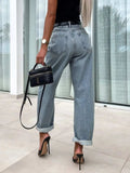 High Waist Wide Leg Jeans - Trendsi - Flyclothing LLC