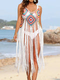 Fringe Spaghetti Strap Cover-Up - Trendsi - Flyclothing LLC