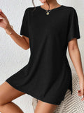 Casual Round Neck T-Shirt and Shorts Set - Trendsi - Flyclothing LLC