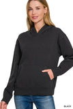 Zenana Fleece Kangaroo Pocket Hoodie - Trendsi - Flyclothing LLC