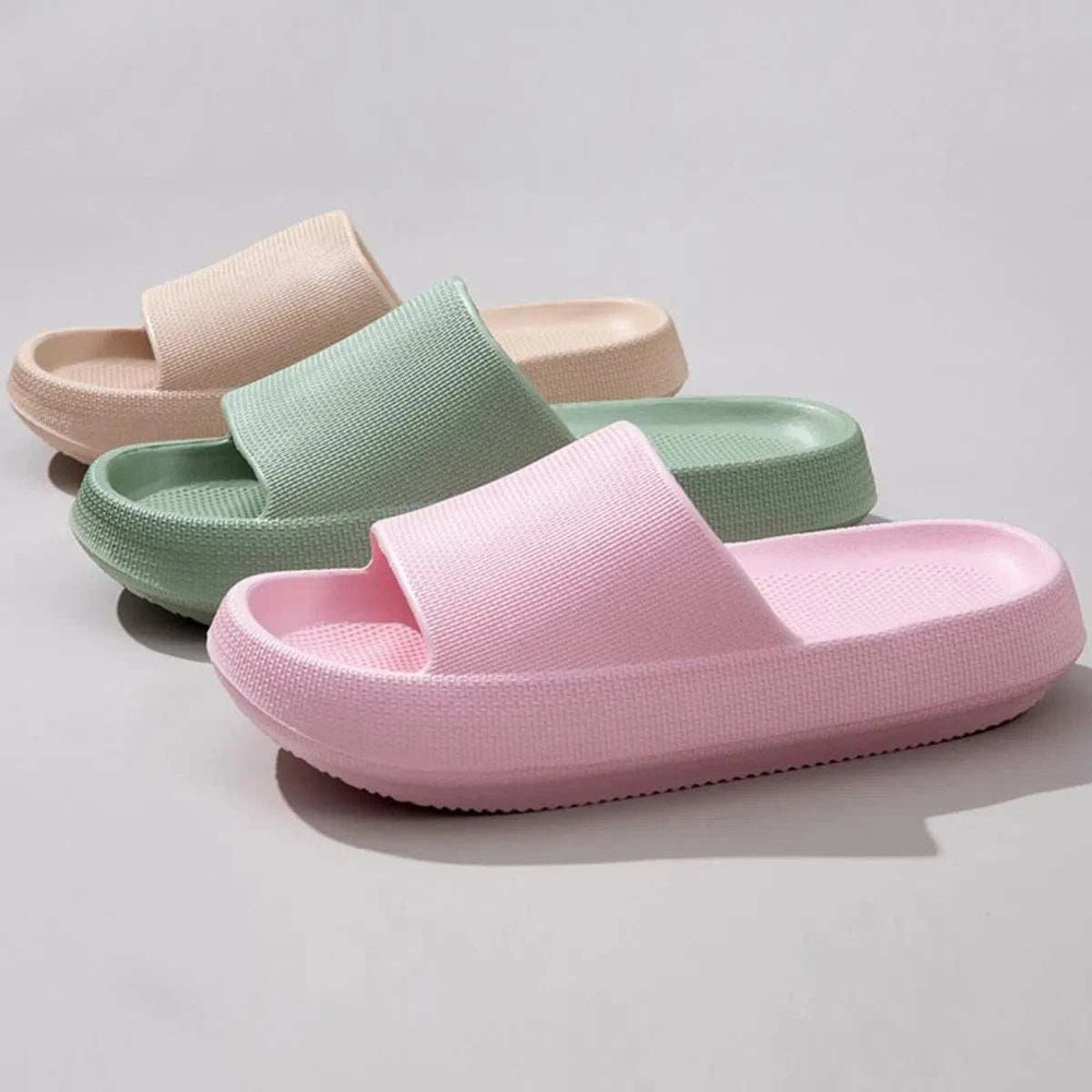 Open Toe Platform Slippers - Trendsi - Flyclothing LLC