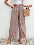 Tied Printed Wide Leg Pants - Trendsi - Flyclothing LLC