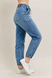 Judy Blue Full Size High Waist Denim Jogger Plus Size - Trendsi - Flyclothing LLC