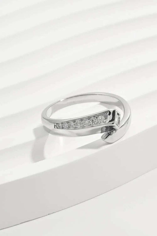 925 Sterling Silver Inlaid Zircon Ring - Trendsi - Flyclothing LLC