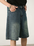Men's Washed Denim Shorts with Pockets - Trendsi - Flyclothing LLC