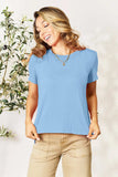 Basic Bae Bamboo Full Size Round Neck Short Sleeve T-Shirt Plus Size - Trendsi - Flyclothing LLC