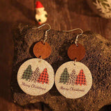 PU Leather Christmas Tree Earrings - Trendsi - Flyclothing LLC