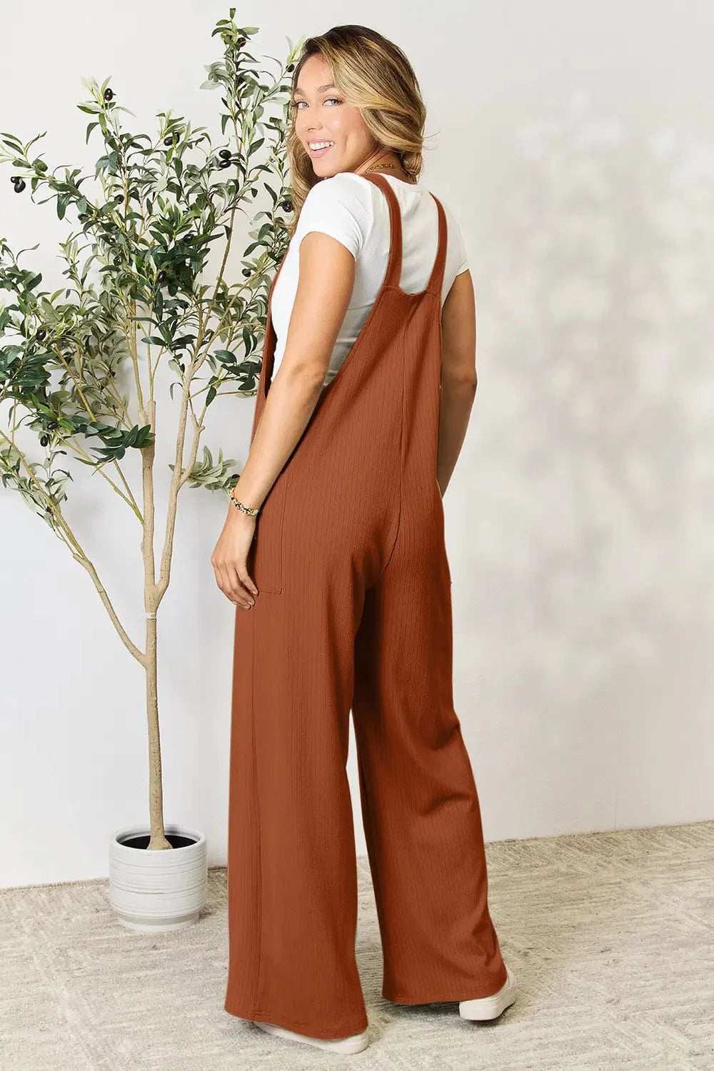 Double Take Full Size Wide Strap Overall with Pockets - Trendsi - Flyclothing LLC