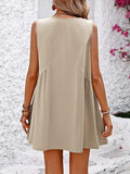 V-Neck Sleeveless Mini Dress - Trendsi - Flyclothing LLC