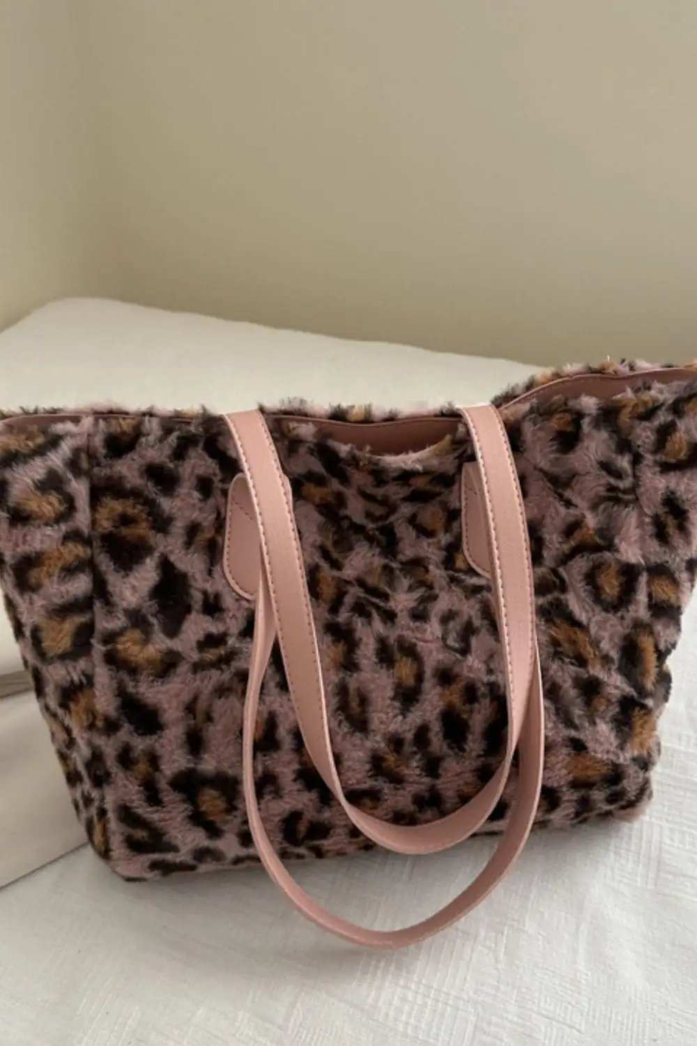 Leopard Fluff Tote Bag - Trendsi - Flyclothing LLC