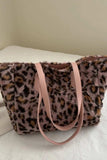 Leopard Fluff Tote Bag - Trendsi - Flyclothing LLC
