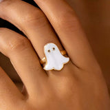 Halloween Ghost 18K Gold-Plated Ring - Trendsi - Flyclothing LLC