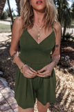 V-Neck Spaghetti Strap Romper - Trendsi - Flyclothing LLC