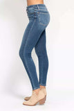 Judy Blue Full Size High Rise Button Fly Skinny Jeans Plus Size - Trendsi - Flyclothing LLC
