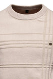 Men's Round Neck Striped Sweater - Trendsi - Flyclothing LLC