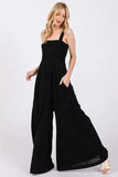 SAGE+FIG Smocked Flowy Wide Leg Jumpsuit - Trendsi - Flyclothing LLC