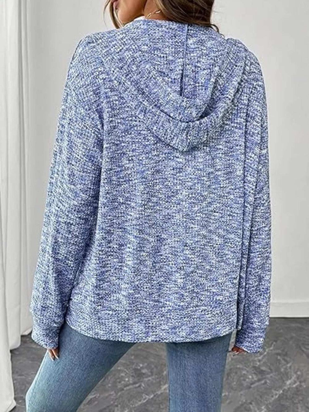 Textured Knit Zip-Up Jacket - Trendsi - Flyclothing LLC