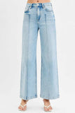 RISEN Full Size High Waist Wide Leg Pintuck Detailed Plus Size - Trendsi - Flyclothing LLC