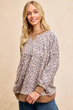 BiBi Leopard Printed French Terry Sweatshirt - Trendsi - Flyclothing LLC
