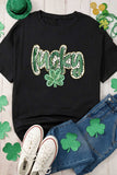 Lucky Clover Graphic T-Shirt - Trendsi - Flyclothing LLC