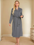 Tied Lounge Nightgown with Pockets - Trendsi - Flyclothing LLC