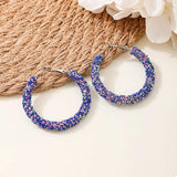 Sparkling Alloy Hoop Earrings - Trendsi - Flyclothing LLC