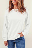 Round Neck Dropped Shoulder Sweatshirt - Trendsi - Flyclothing LLC