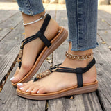 Toe Post Flats Sandals - Trendsi - Flyclothing LLC