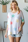 HOPELY Full Size Multi Colored Star Print T-Shirt - Trendsi - Flyclothing LLC