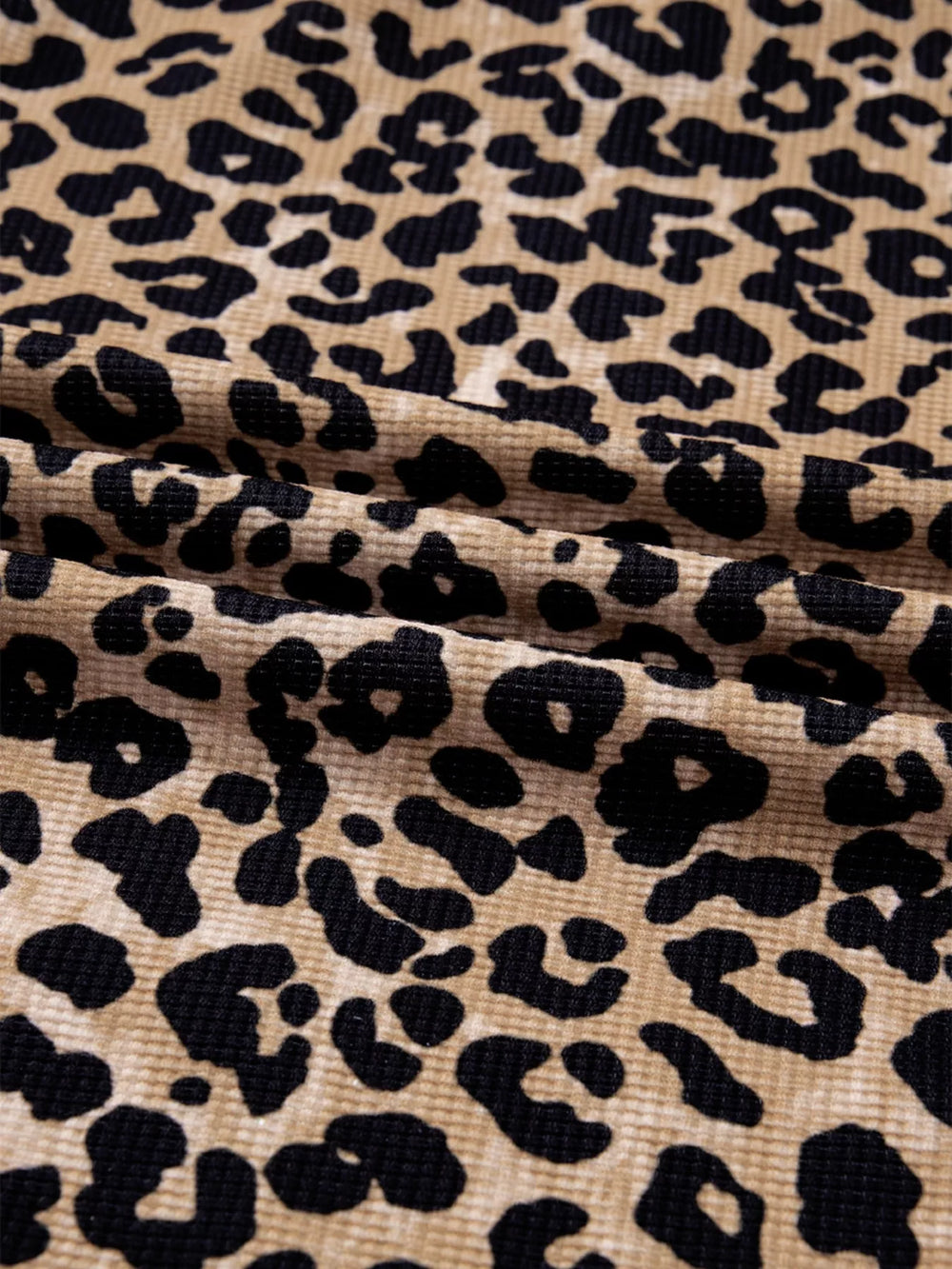 Leopard Print Long Sleeve Hoodie with Pocket - Trendsi - Flyclothing LLC