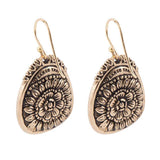 Agave Genuine Blue Turquoise and Golden Drop Earrings - Barse Jewelry - Flyclothing LLC