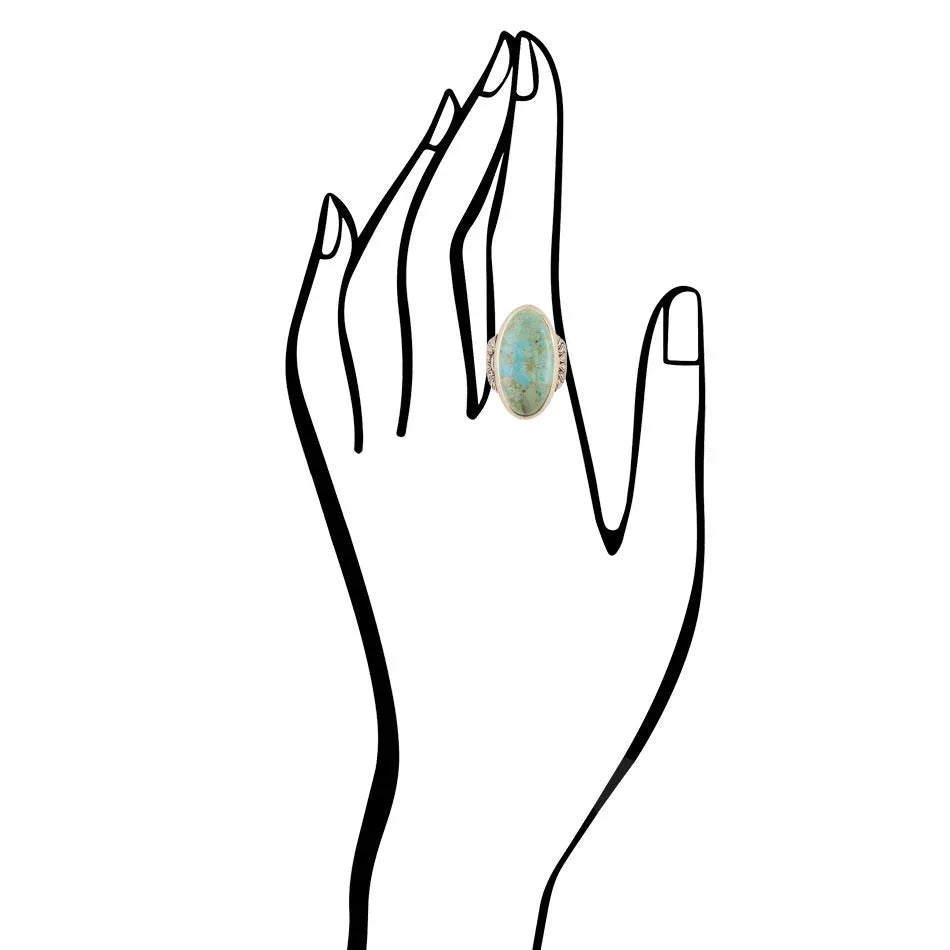 Agave Genuine Turquoise Ring - Barse Jewelry - Flyclothing LLC