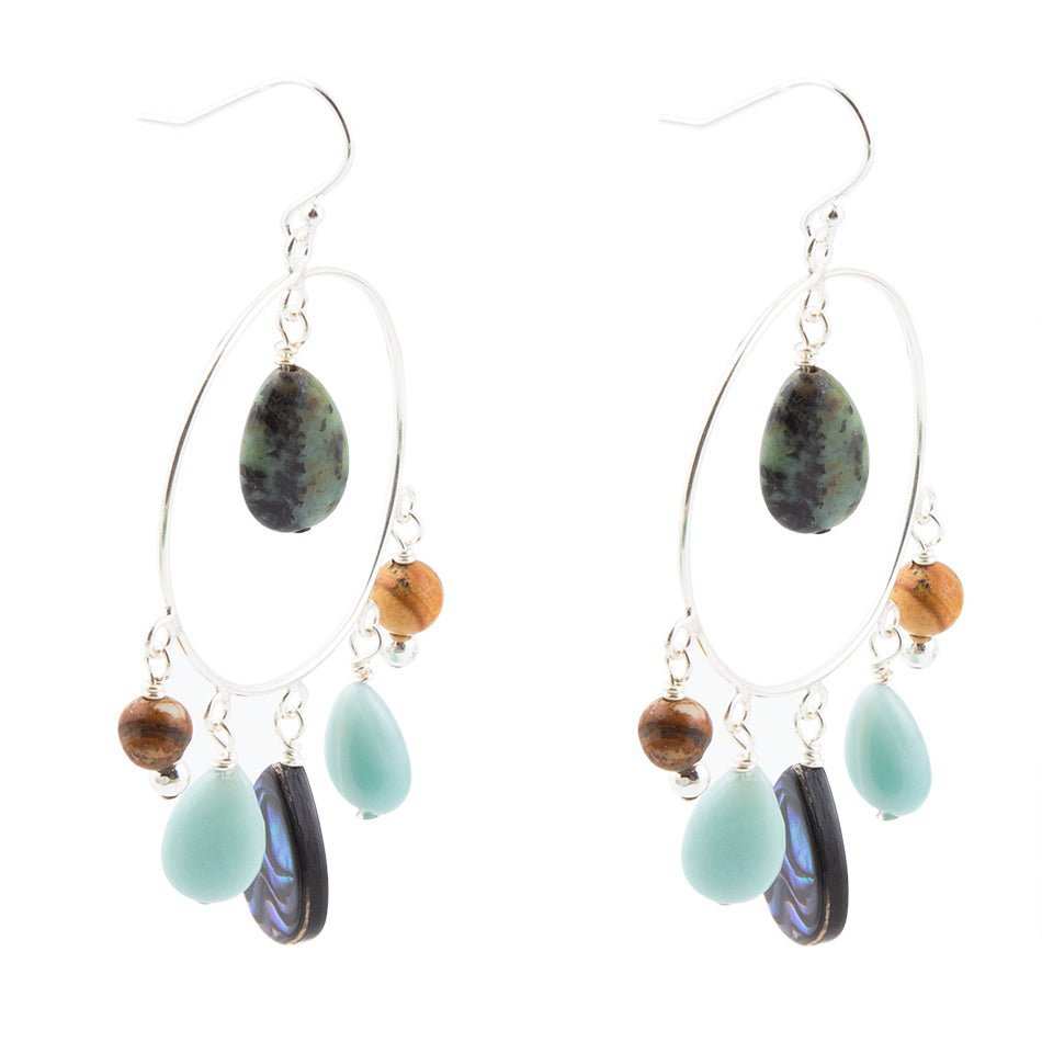 Ajo Abalone Sterling Silver Circle Earrings - Barse Jewelry - Flyclothing LLC