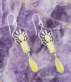 Albie Yellow Jade and Sterling Silver Drop Earrings - Barse Jewelry - Flyclothing LLC