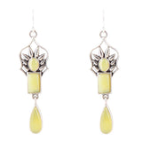 Albie Yellow Jade and Sterling Silver Drop Earrings - Barse Jewelry - Flyclothing LLC