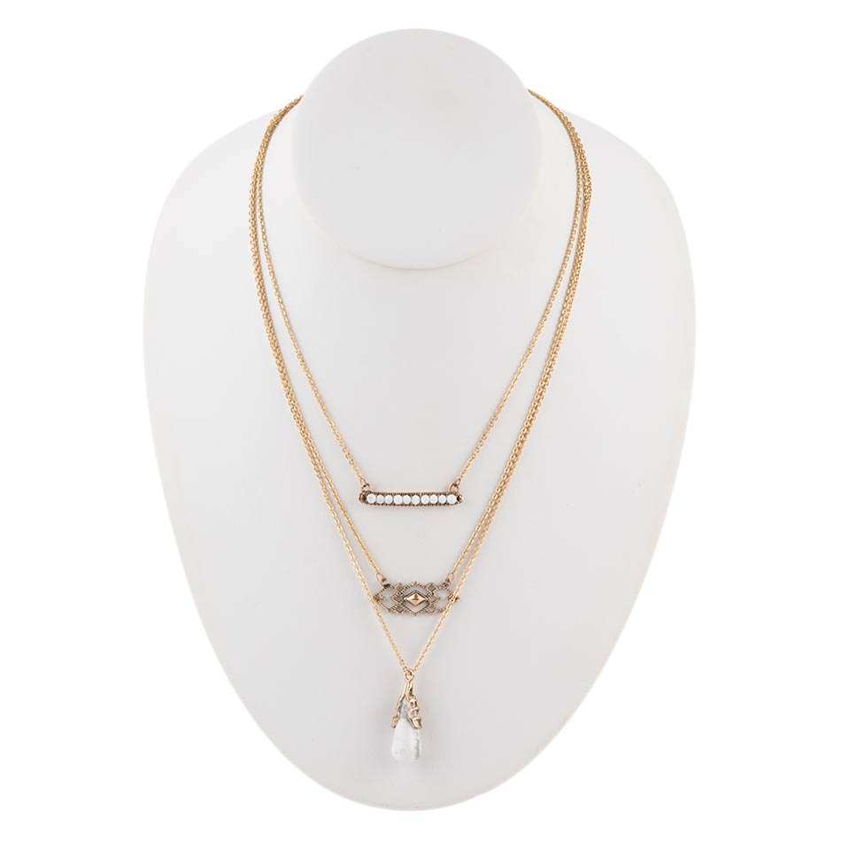 White Howlite and Bronze All Layered Up - Barse Jewelry - Flyclothing LLC