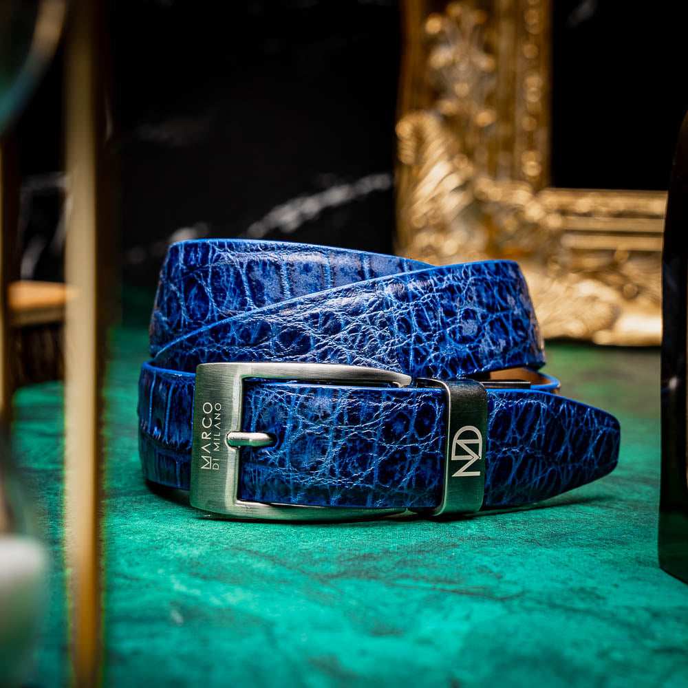 Emilio Belt Antique Navy - Marco Di Milano - Flyclothing LLC