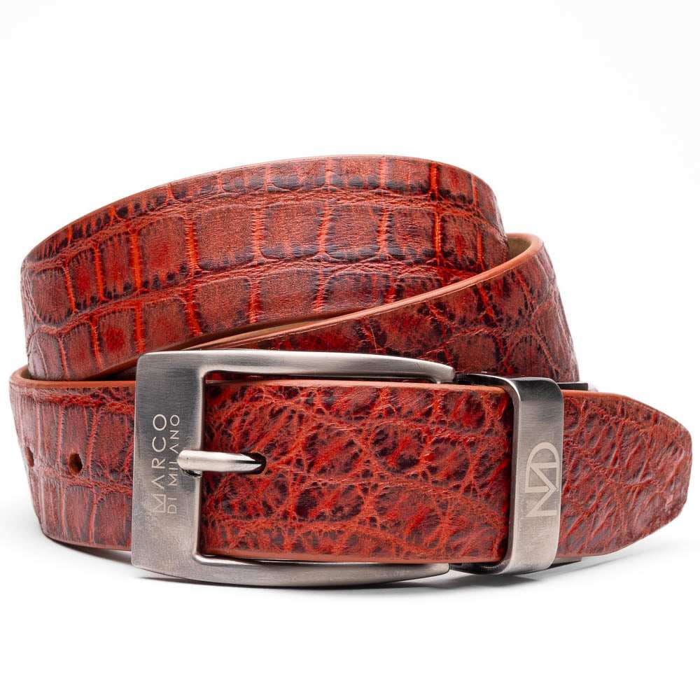 Emilio Belt Rustic Cognac - Marco Di Milano - Flyclothing LLC