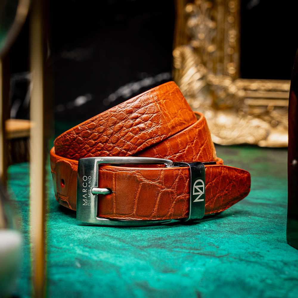 Emilio Belt Cognac - Marco Di Milano - Flyclothing LLC