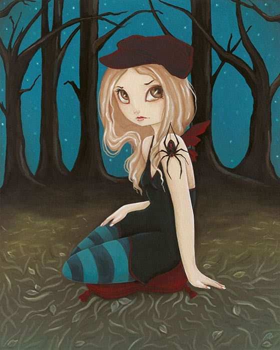 Black Market Art Company Along Came a Spider Girl Print - Black Market Art Company - Flyclothing LLC