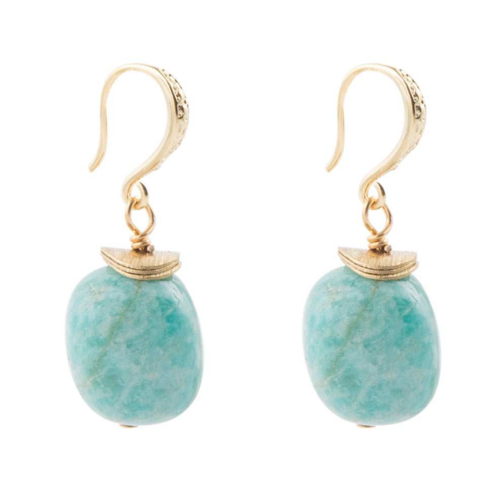 Amazonite Post Drop Earrings - Barse Jewelry - Flyclothing LLC
