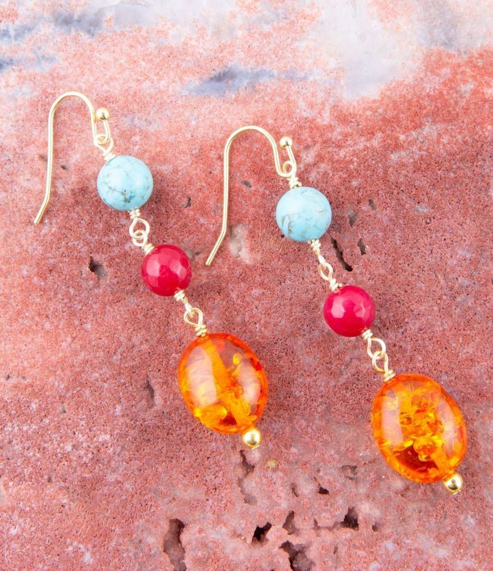 Ambrosia Linear Drop Earrings - Barse Jewelry - Flyclothing LLC