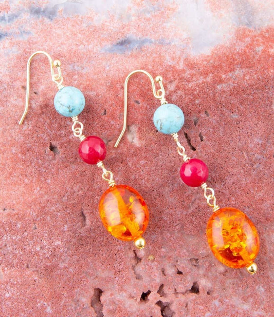 Ambrosia Linear Drop Earrings - Barse Jewelry - Flyclothing LLC