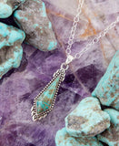 Anemone Long Diamond Turquoise and Sterling Silver Necklace - Barse Jewelry - Flyclothing LLC