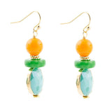 Apricot Colorful Golden Drop Earrings - Barse Jewelry - Flyclothing LLC