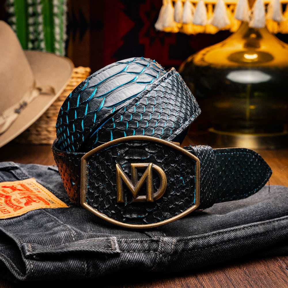 Arkansas Belt Black / Blue - Marco Di Milano - Flyclothing LLC
