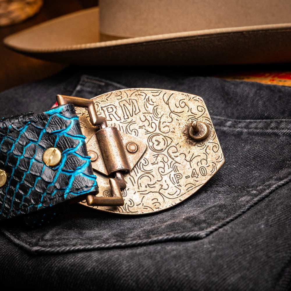 Arkansas Belt Black / Blue - Marco Di Milano - Flyclothing LLC