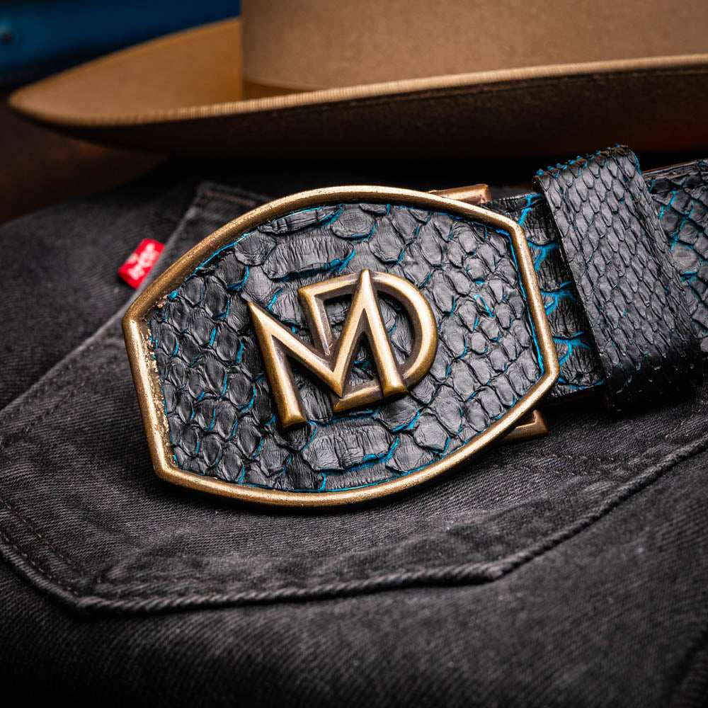 Arkansas Belt Black / Blue - Marco Di Milano - Flyclothing LLC